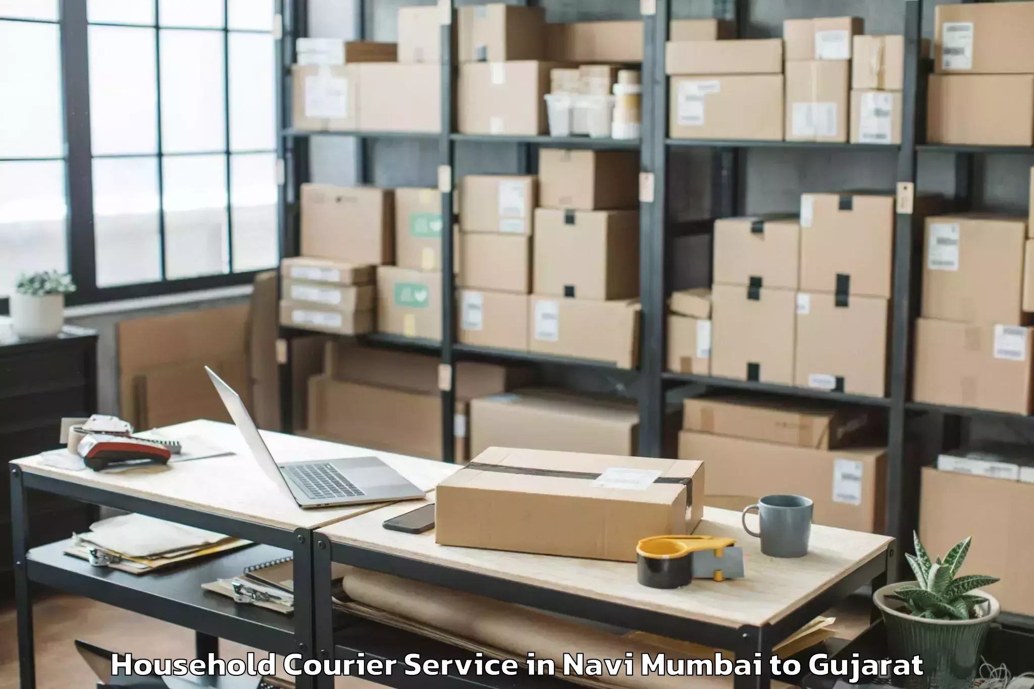 Reliable Navi Mumbai to Gidc Household Courier